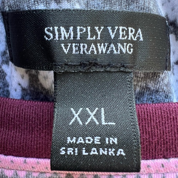 SIMPLY VERA VERAWANG Isle 2 Piece Lounge Sleep Pajama Set Sz XXL NWT NEW - Picture 5 of 16